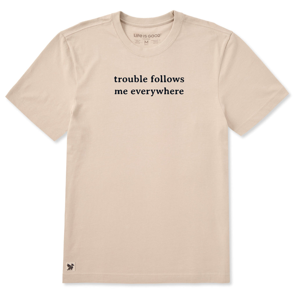 Men's Trouble Follows Me Everywhere Short Sleeve Crusher Tee product image 1
