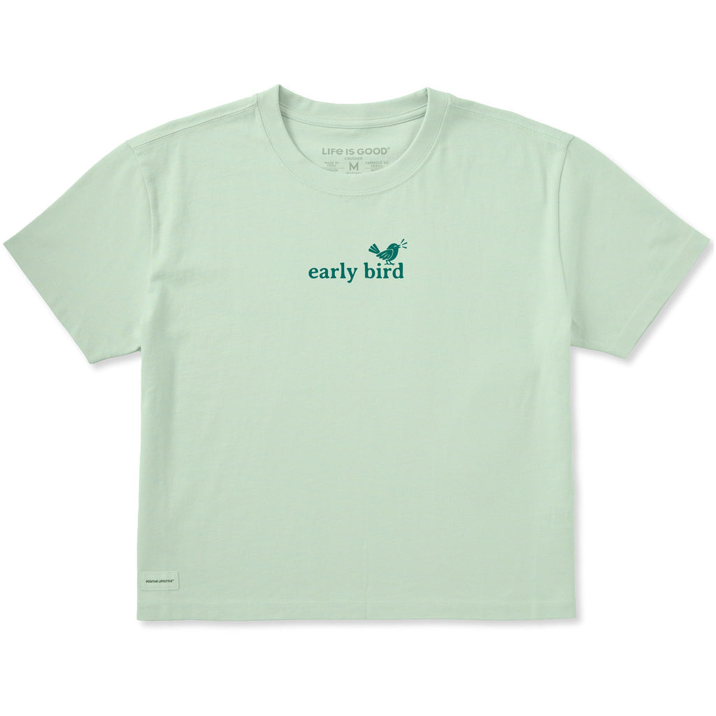 Women's Early Bird Simple Short Sleeve Crusher Boxy Tee product image 1