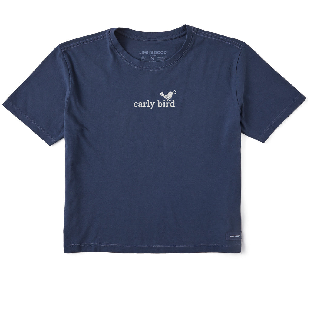 Women's Early Bird Simple Short Sleeve Crusher Boxy Tee product image 3