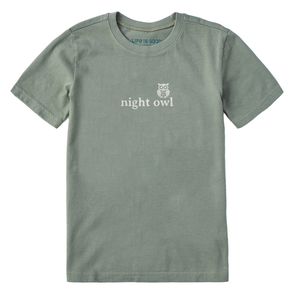 Kids Night Owl Simple Short Sleeve Crusher Tee product image 3