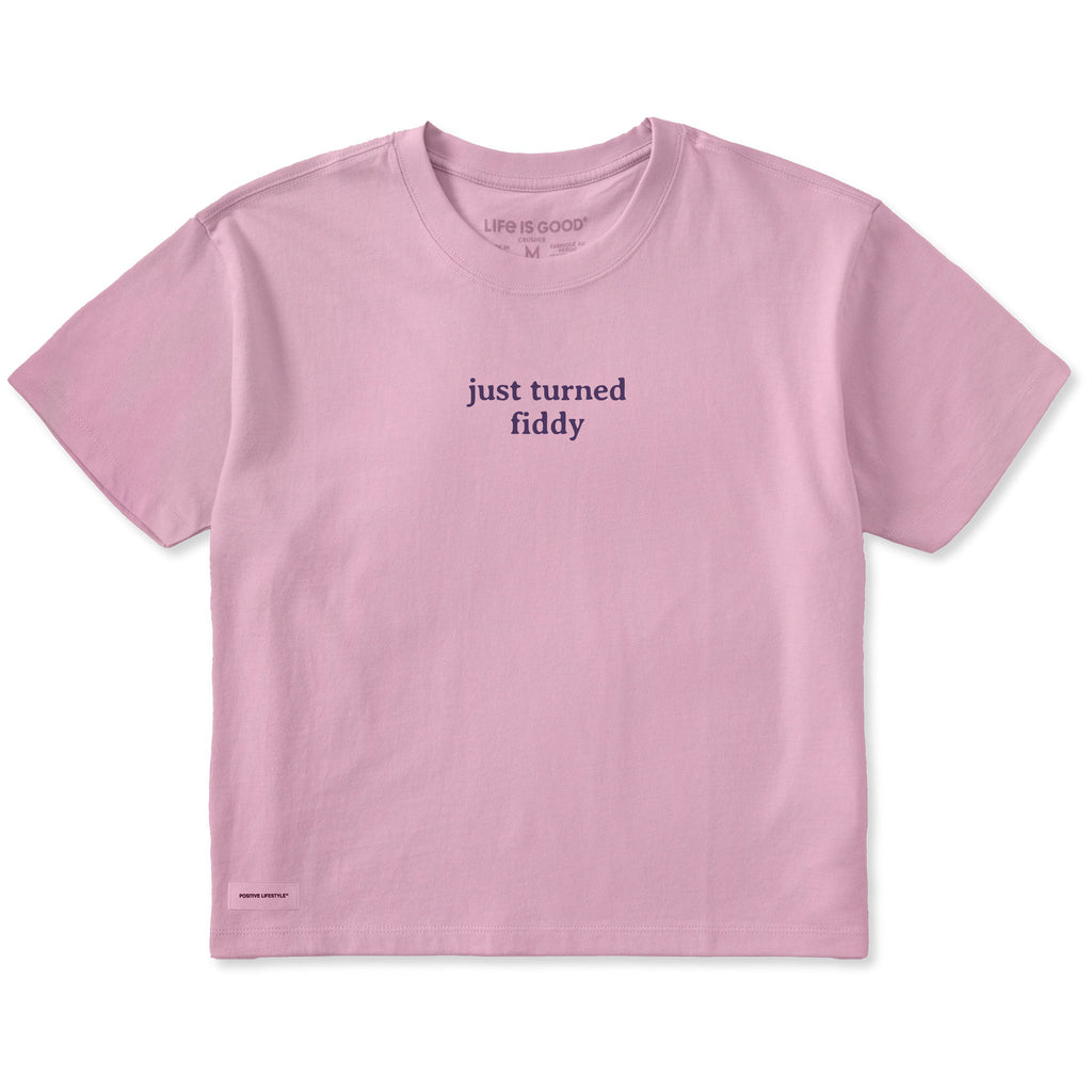 Women's Just Turned Fiddy Short Sleeve Crusher Boxy Tee product image 3