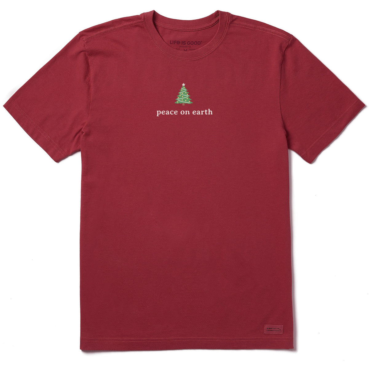 Men's Peace On Earth Festive Tree Short Sleeve Crusher Tee product image 1