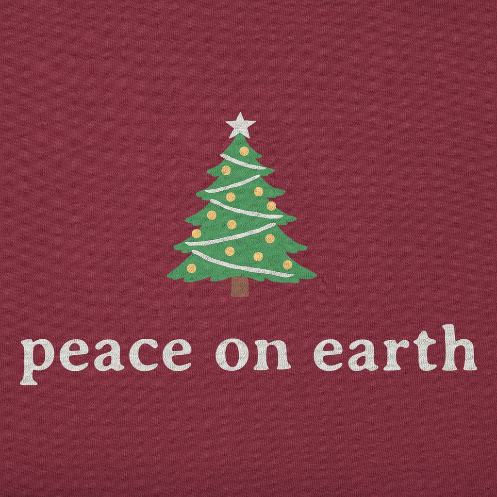 Men's Peace On Earth Festive Tree Short Sleeve Crusher Tee product image 2