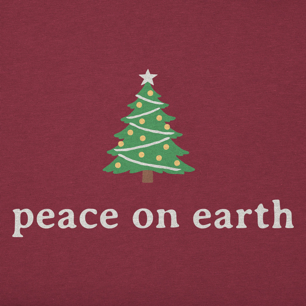 Men's Peace On Earth Festive Tree Short Sleeve Crusher Tee product image 2