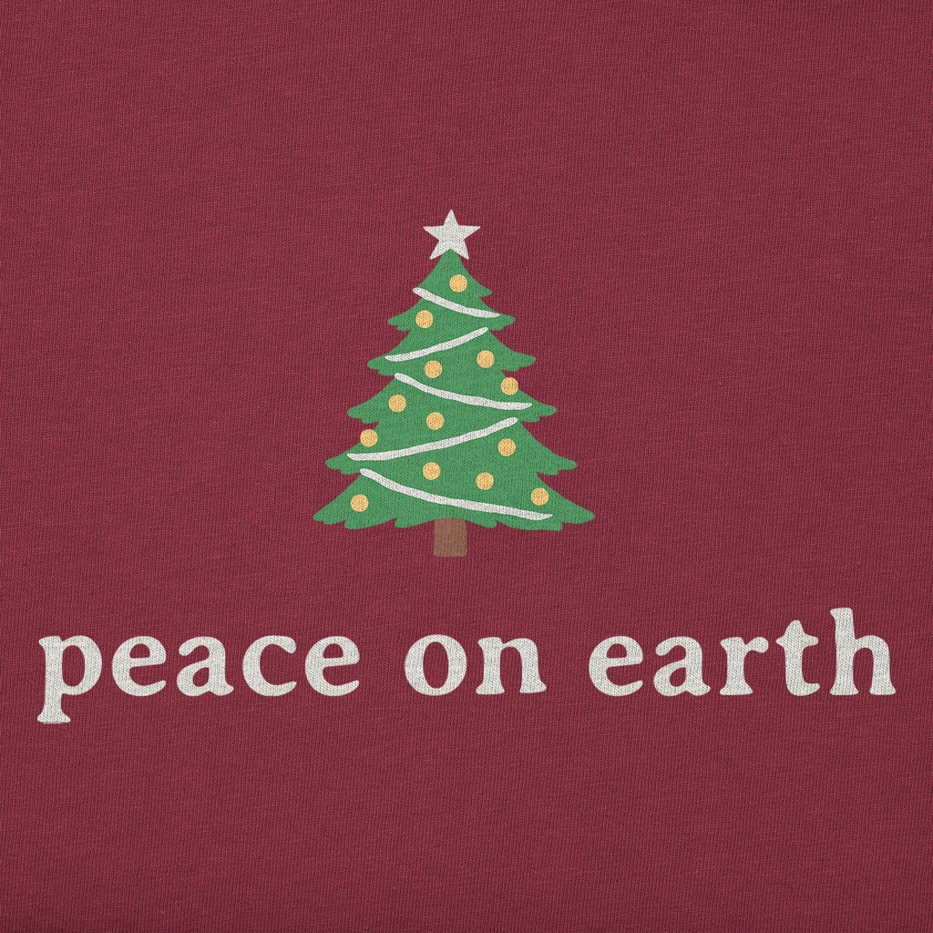 Women's Peace On Earth Festive Tree Short Sleeve Crusher Tee product image 2