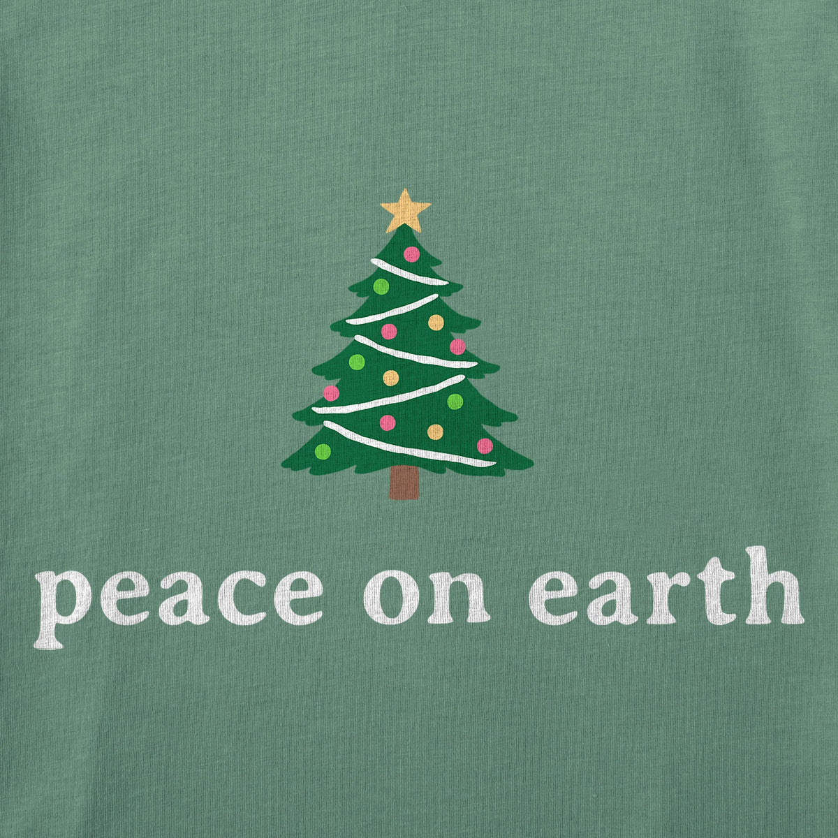 Women's Peace On Earth Festive Tree Crusher-LITE Shrunken product image 2