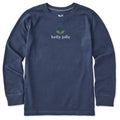 Kids Holly Jolly Simple Long Sleeve Crusher Tee product image 1