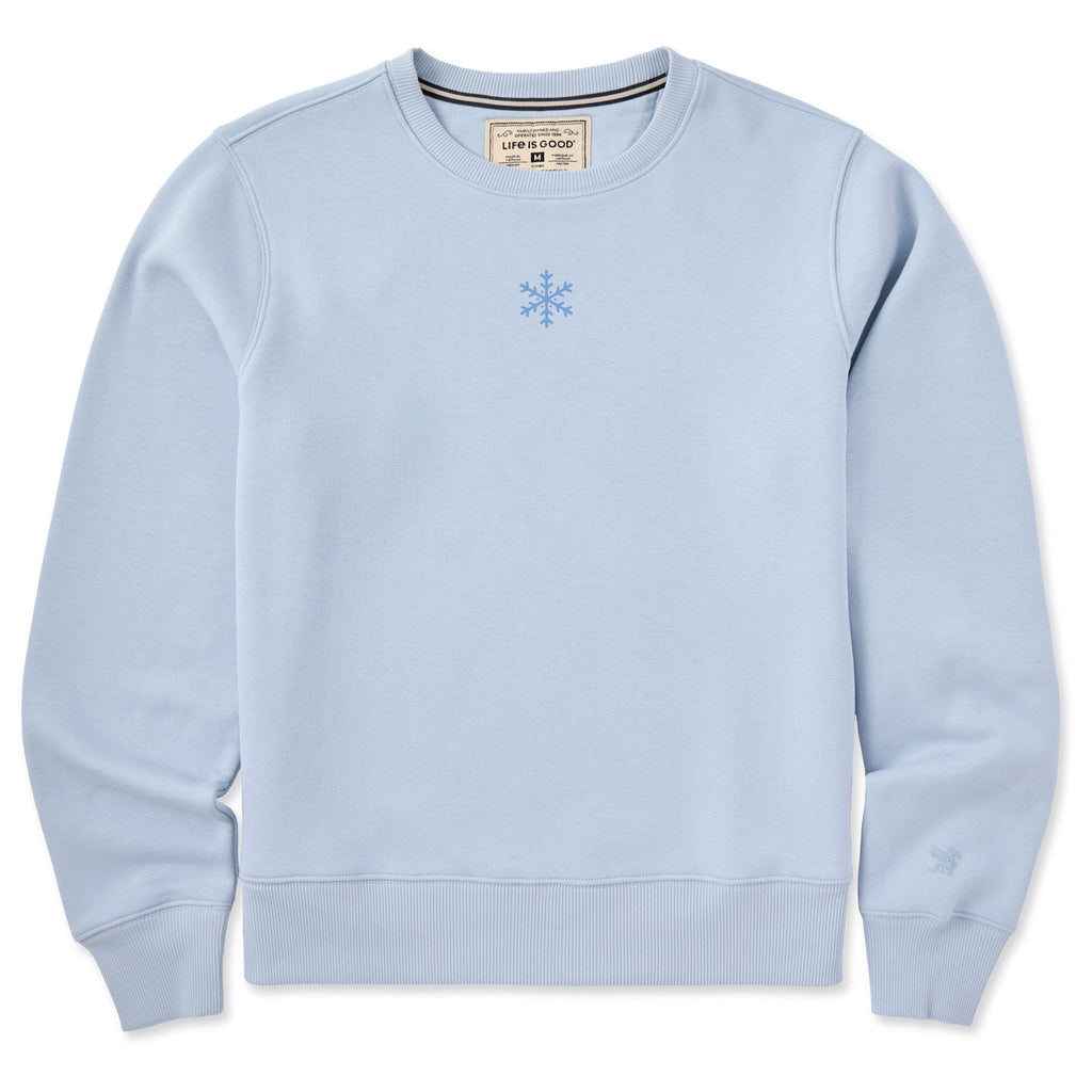 Women's Mini Snowflake Good Vibes Crew
