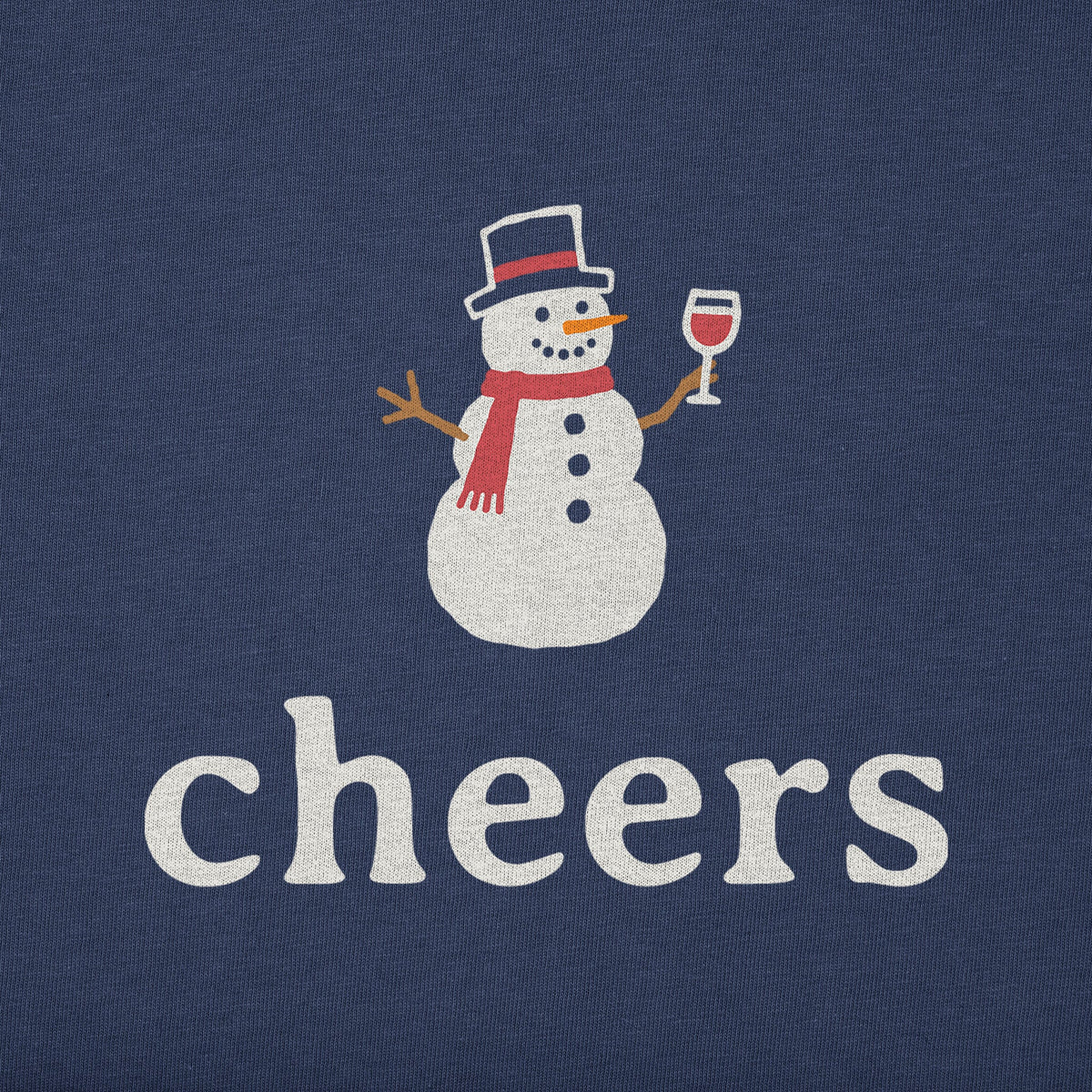 Women's Snowman Cheers Long Sleeve Crusher Boxy Tee