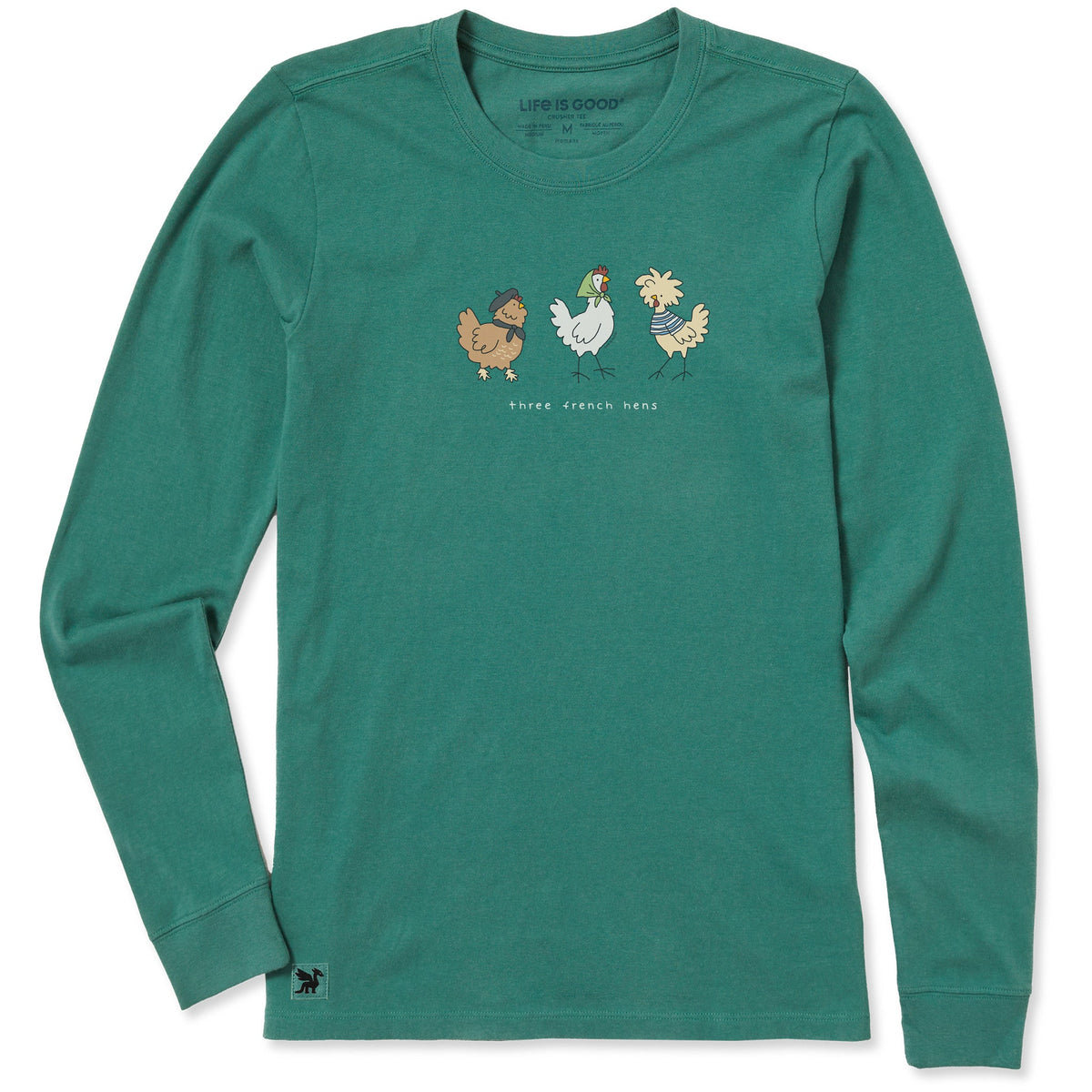 Women's Three French Hens Long Sleeve Crusher Tee product image 1