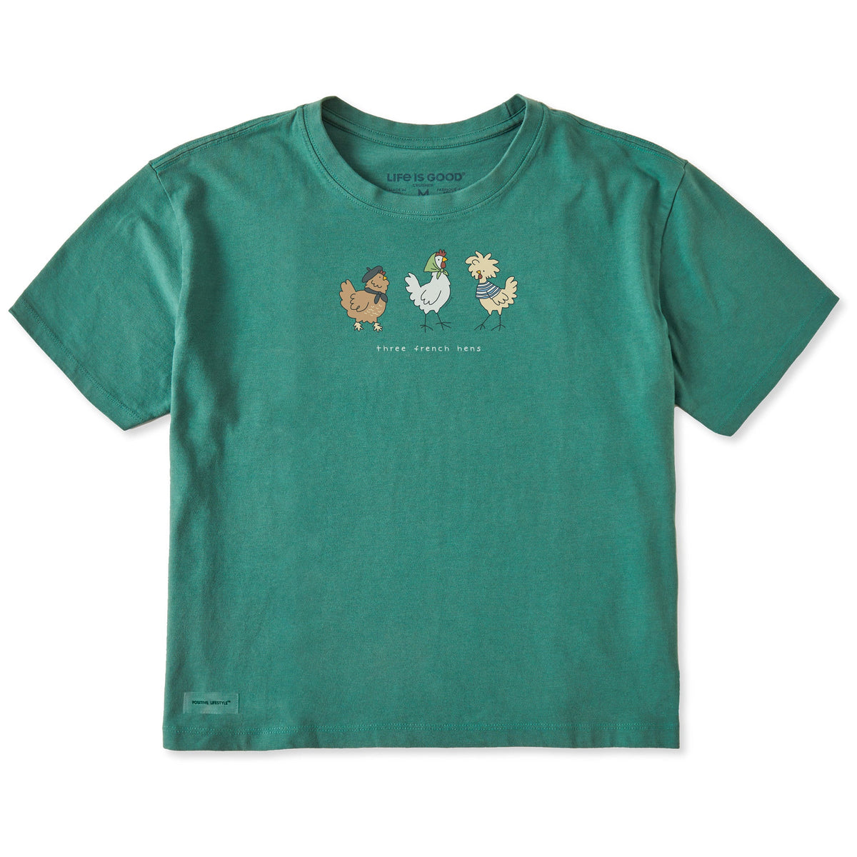 Women's Three French Hens Short Sleeve Crusher Boxy Tee product image 3