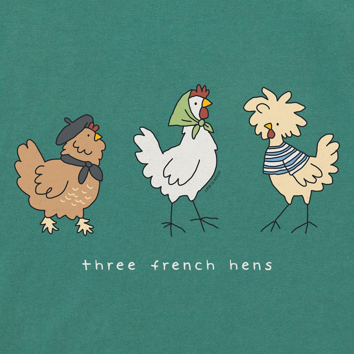 Women's Three French Hens Short Sleeve Crusher Boxy Tee product image 4