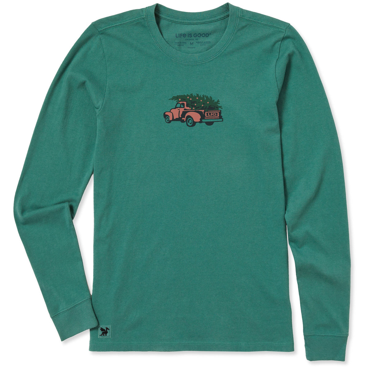 Women's Holiday Tree Truck Long Sleeve Crusher Tee product image 1