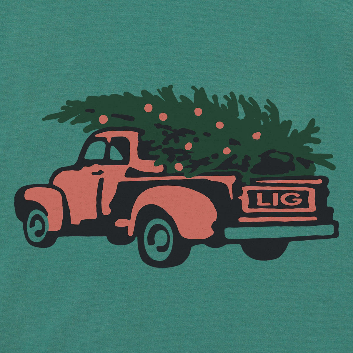Women's Holiday Tree Truck Long Sleeve Crusher Tee product image 2