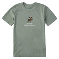 Kids Merry Christmas Moose Short Sleeve Crusher Tee