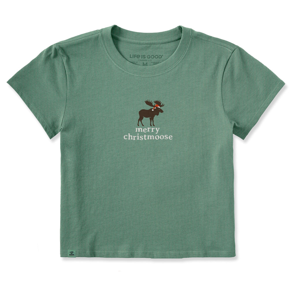 Women's Merry Christmas Moose Crusher-LITE Shrunken Tee