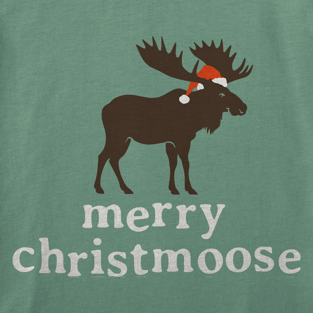 Women's Merry Christmas Moose Crusher-LITE Shrunken Tee