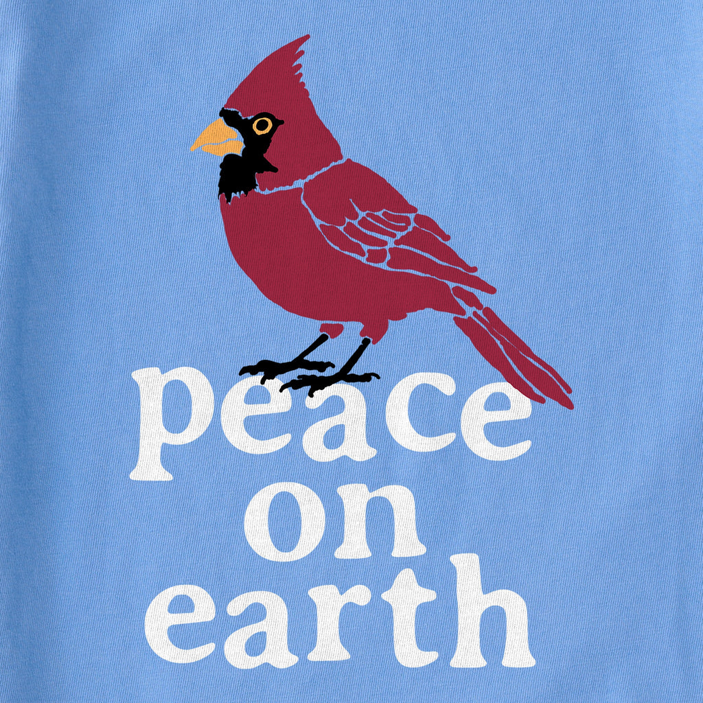 Women's Peace On Earth Cardinal Long Sleeve Crusher Vee product image 2
