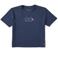 Women's Festive Tis the Hockey Season Short Sleeve Crusher Boxy Tee