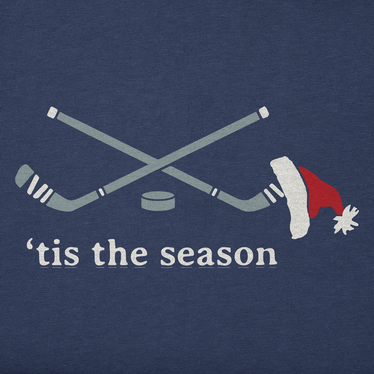 Women's Festive Tis the Hockey Season Short Sleeve Crusher Boxy Tee