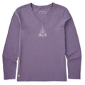 Women's Snowflake Tree Long Sleeve Crusher Vee product image 1