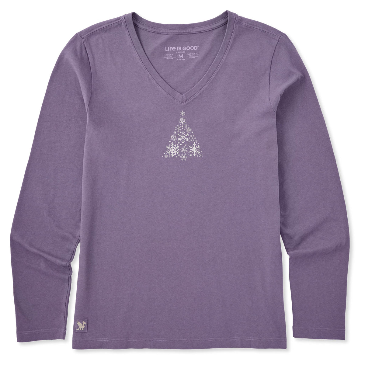 Women's Snowflake Tree Long Sleeve Crusher Vee product image 1