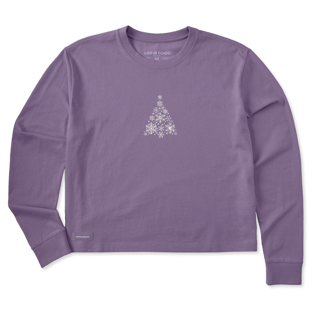 Women's Snowflake Tree Long Sleeve Crusher Boxy Tee product image 1