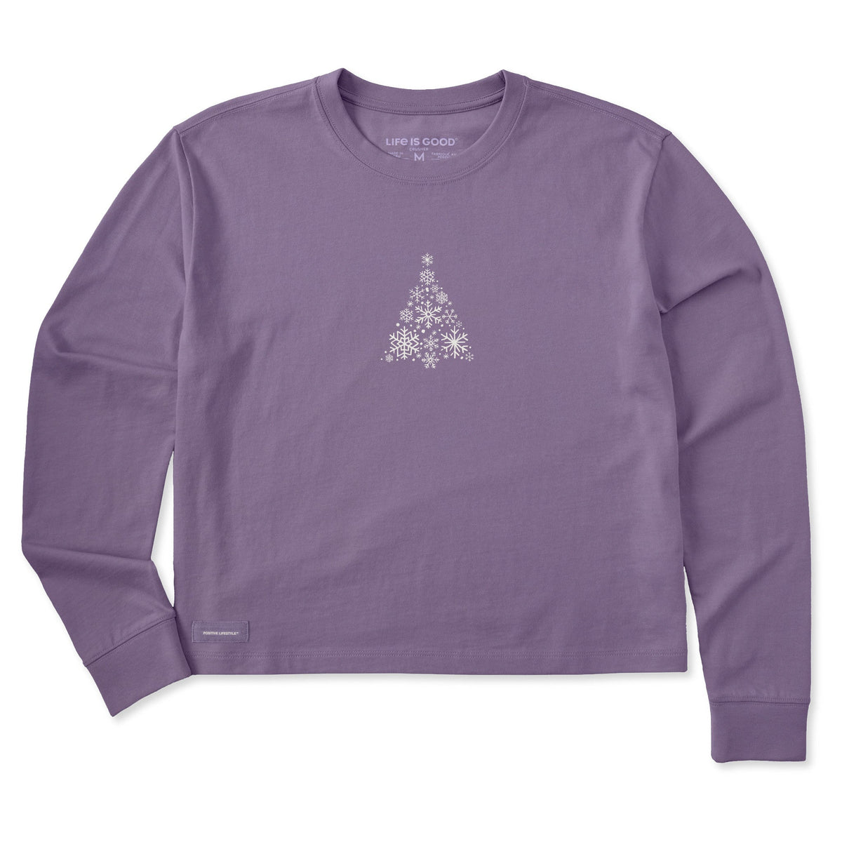 Women's Snowflake Tree Long Sleeve Crusher Boxy Tee product image 1