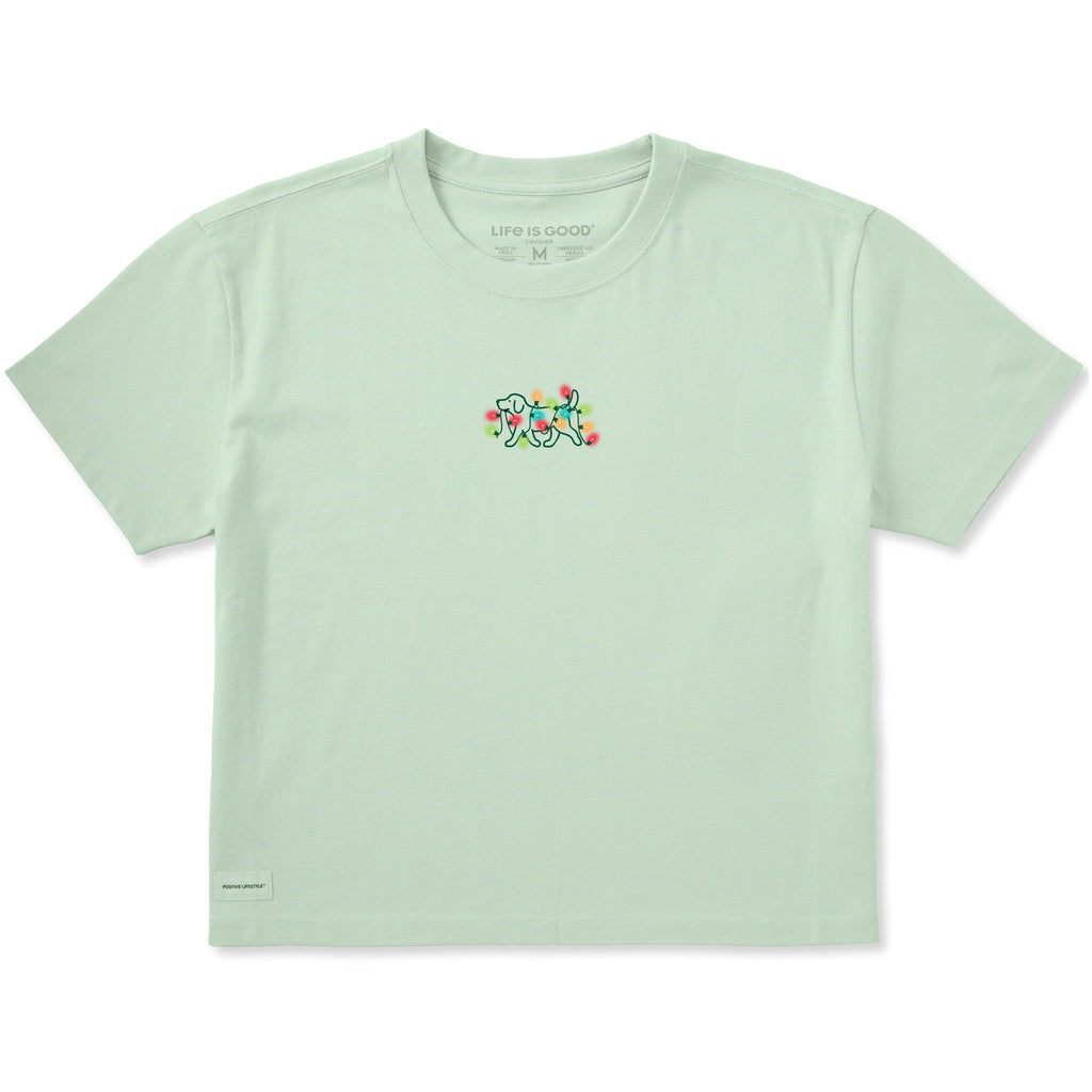 Women's Dog Christmas Bulbs Short Sleeve Crusher Boxy Tee product image 1