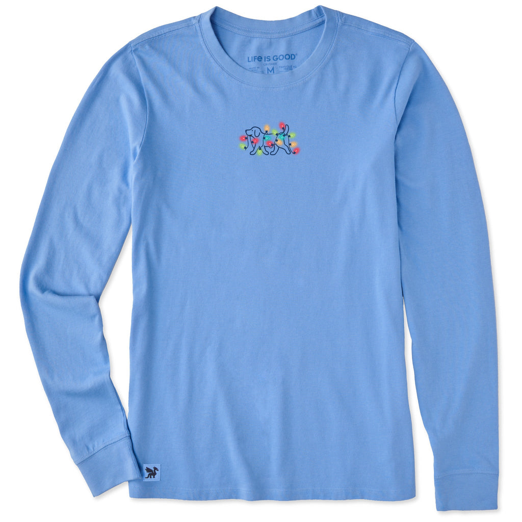 Women's Dog Christmas Bulbs Long Sleeve Crusher Tee product image 1