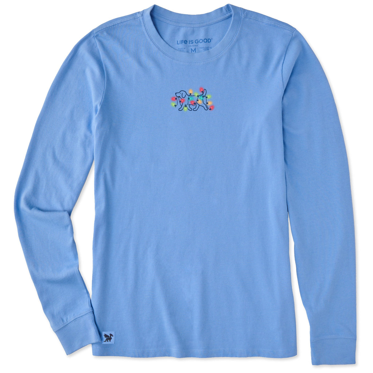 Women's Dog Christmas Bulbs Long Sleeve Crusher Tee product image 1