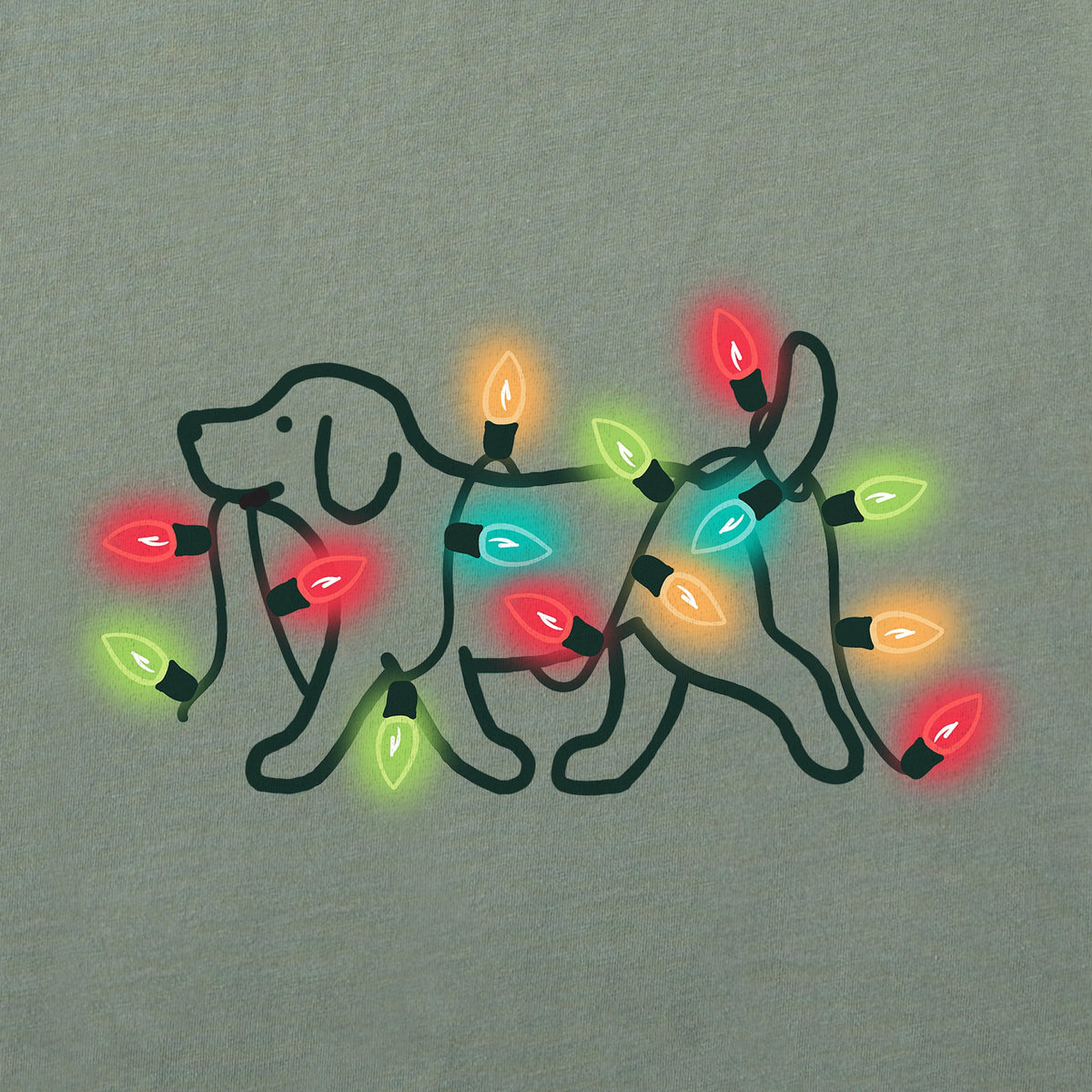 Men's Dog Christmas Bulbs Short Sleeve Crusher Tee product image 2