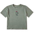 Women's Santa Bigfoot Short Sleeve Crusher Boxy Tee
