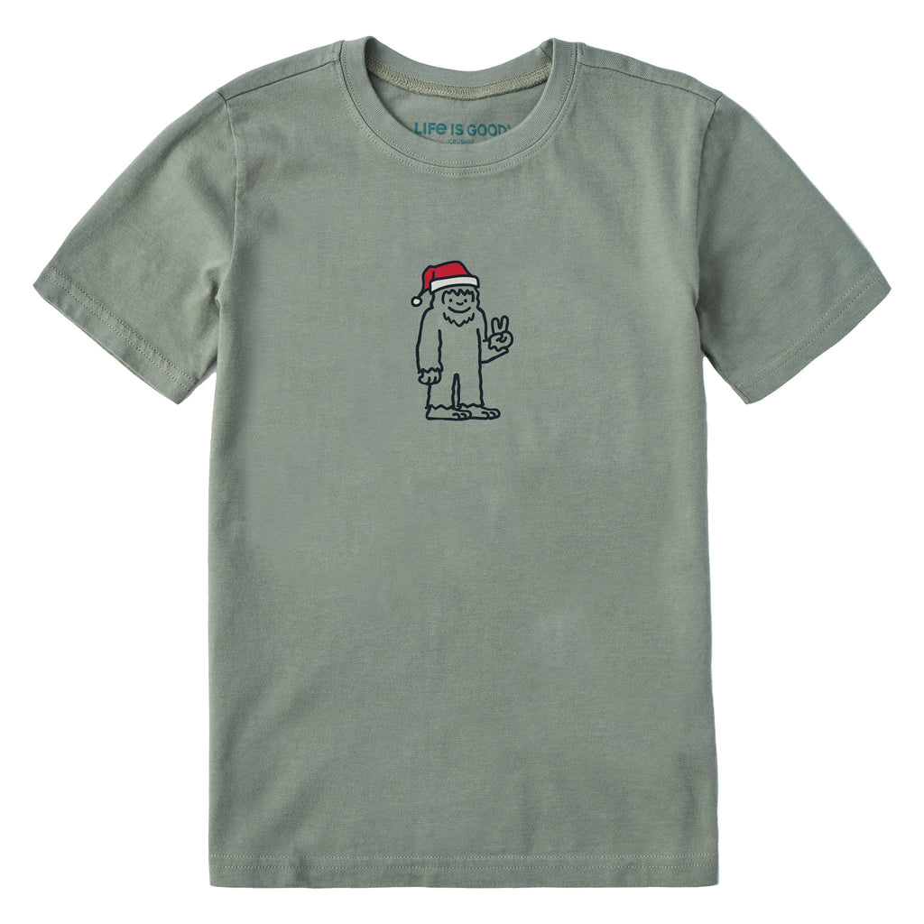 Kids Santa Bigfoot Short Sleeve Crusher Tee