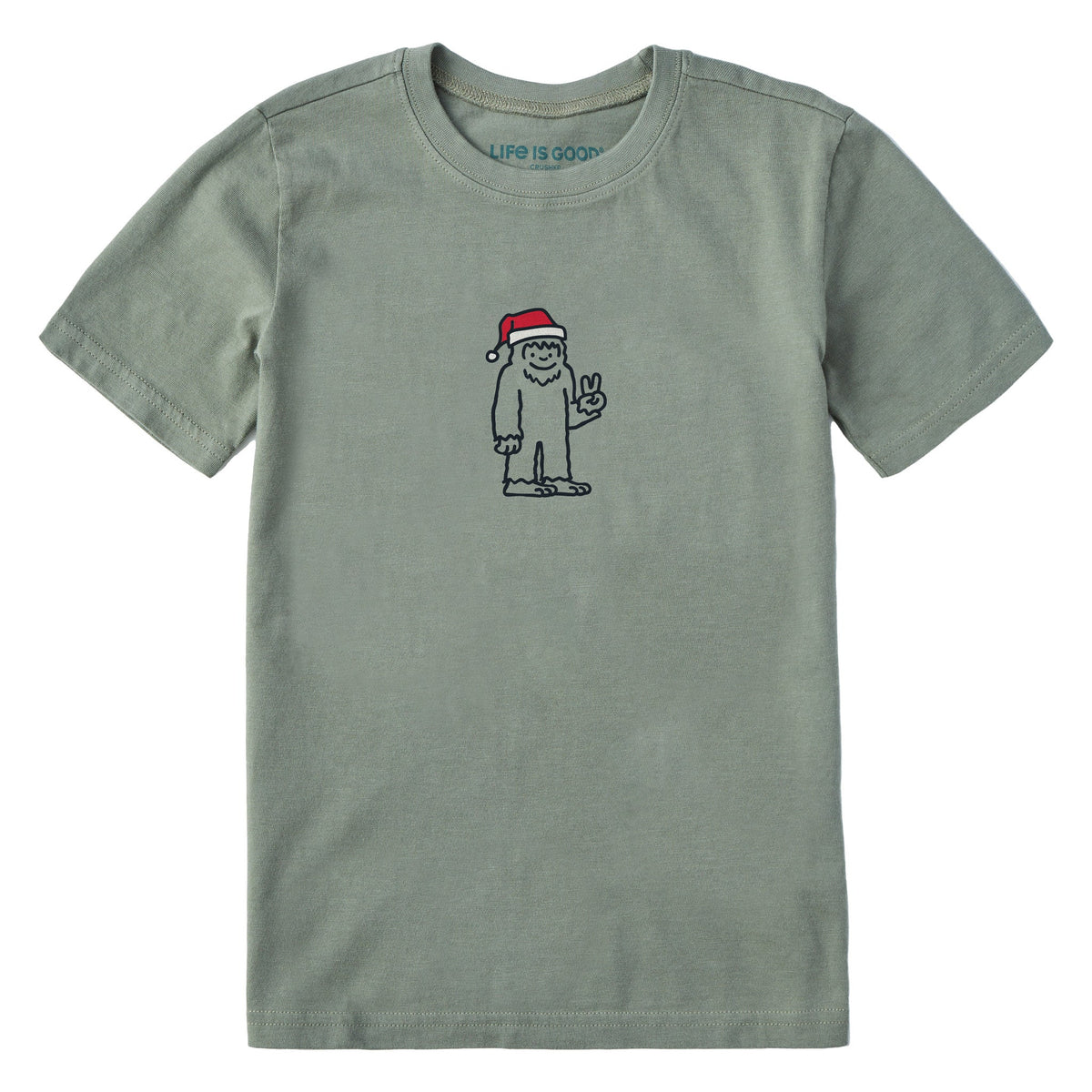 Kids Santa Bigfoot Short Sleeve Crusher Tee