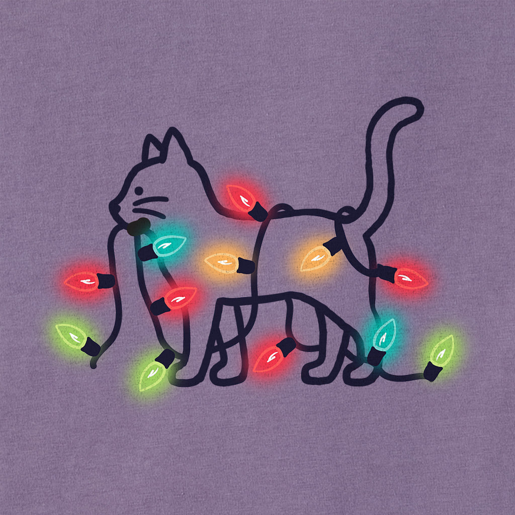 Women's Cat Christmas Bulbs Short Sleeve Crusher Tee product image 2