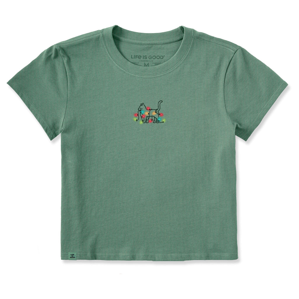 Women's Cat Christmas Bulbs Crusher-LITE Shrunken Tee product image 1