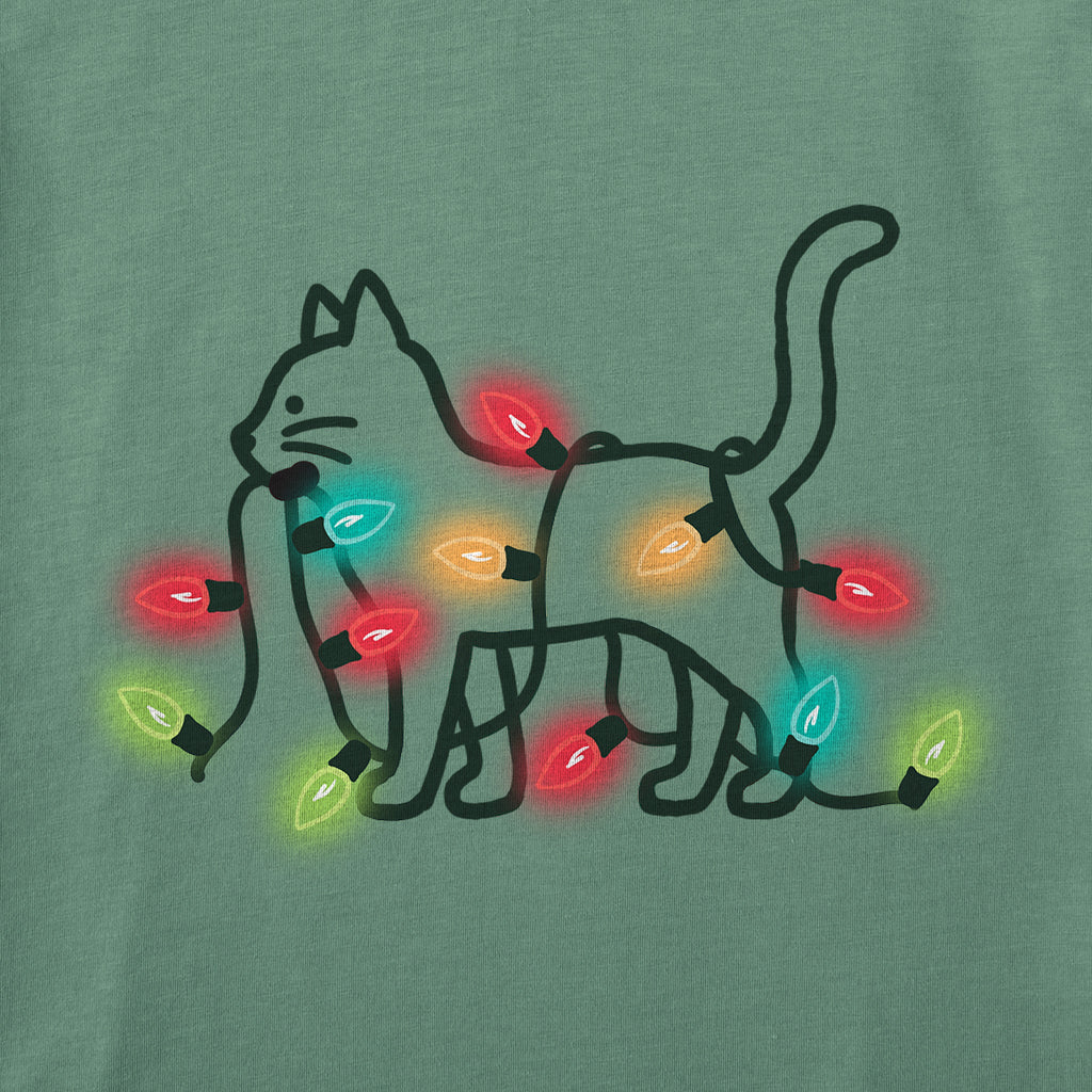 Women's Cat Christmas Bulbs Crusher-LITE Shrunken Tee product image 2