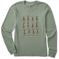 Women's Twelve Drummers Drumming Long Sleeve Crusher Tee