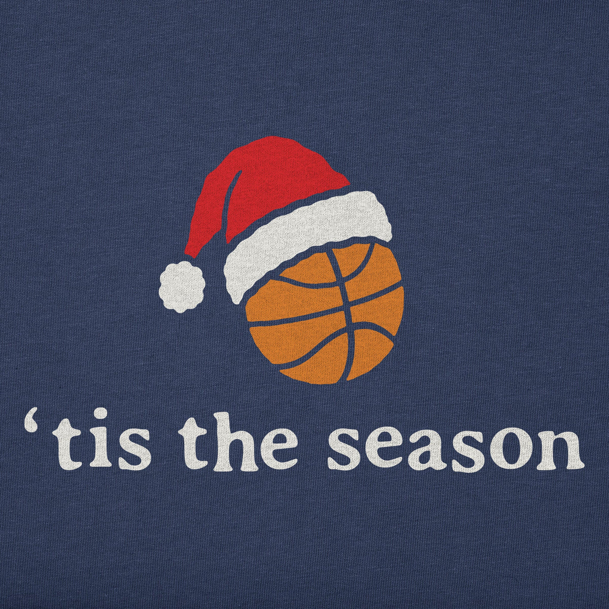 Men's Festive Tis the Basketball Season Short Sleeve Crusher Tee
