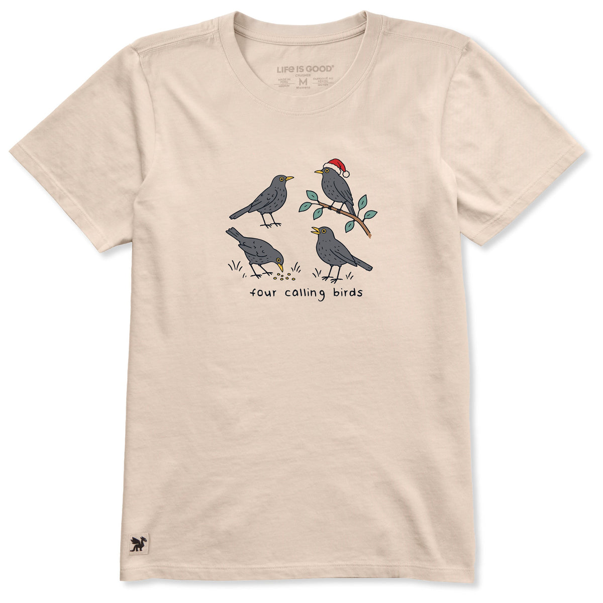Women's Four Calling Birds Short Sleeve Crusher Tee
