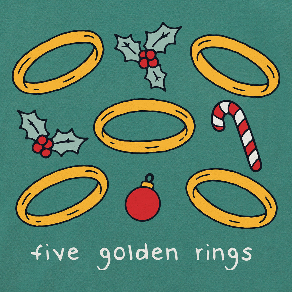 Women's Five Golden Rings Long Sleeve Crusher Tee product image 2