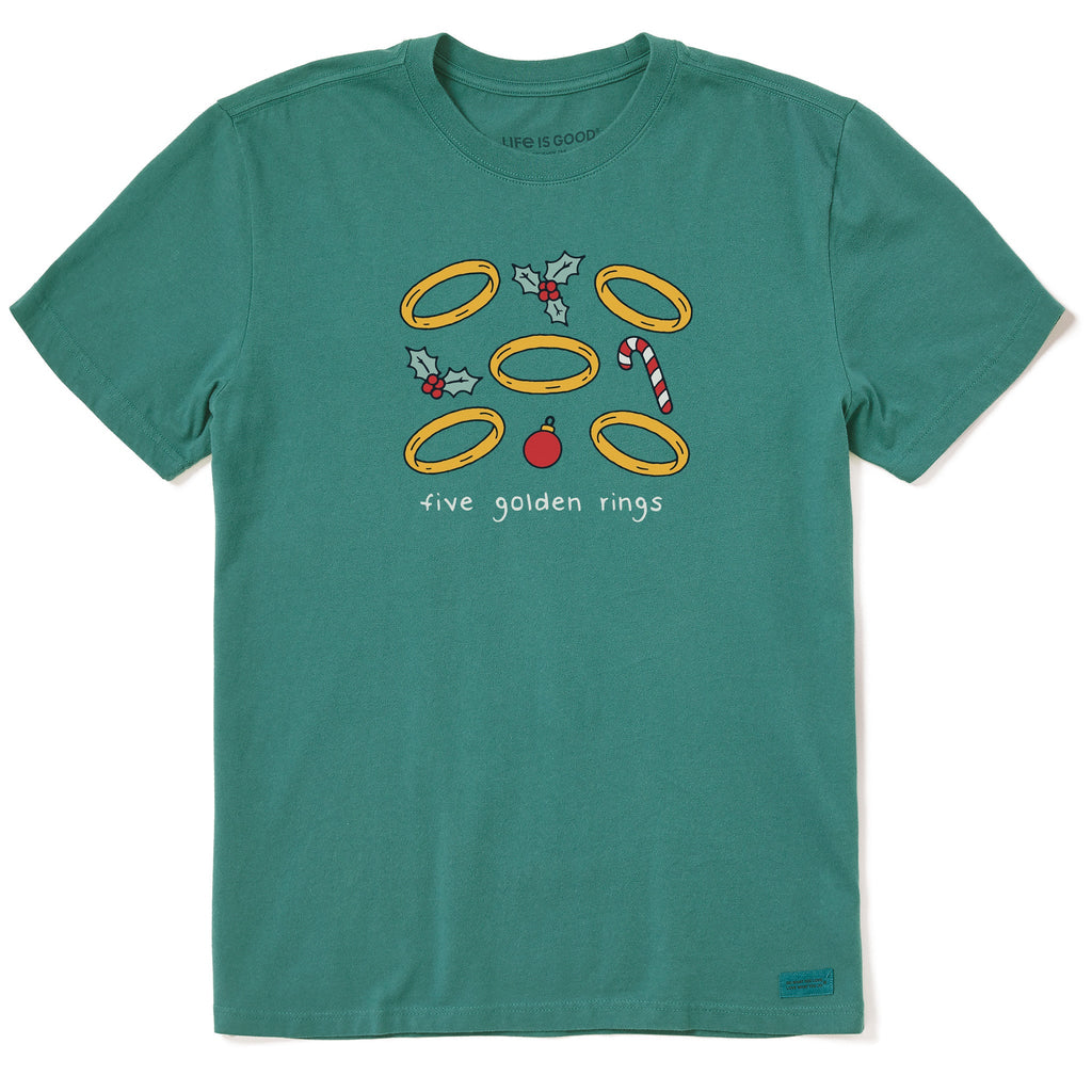 Men's Five Golden Rings Short Sleeve Crusher Tee product image 1