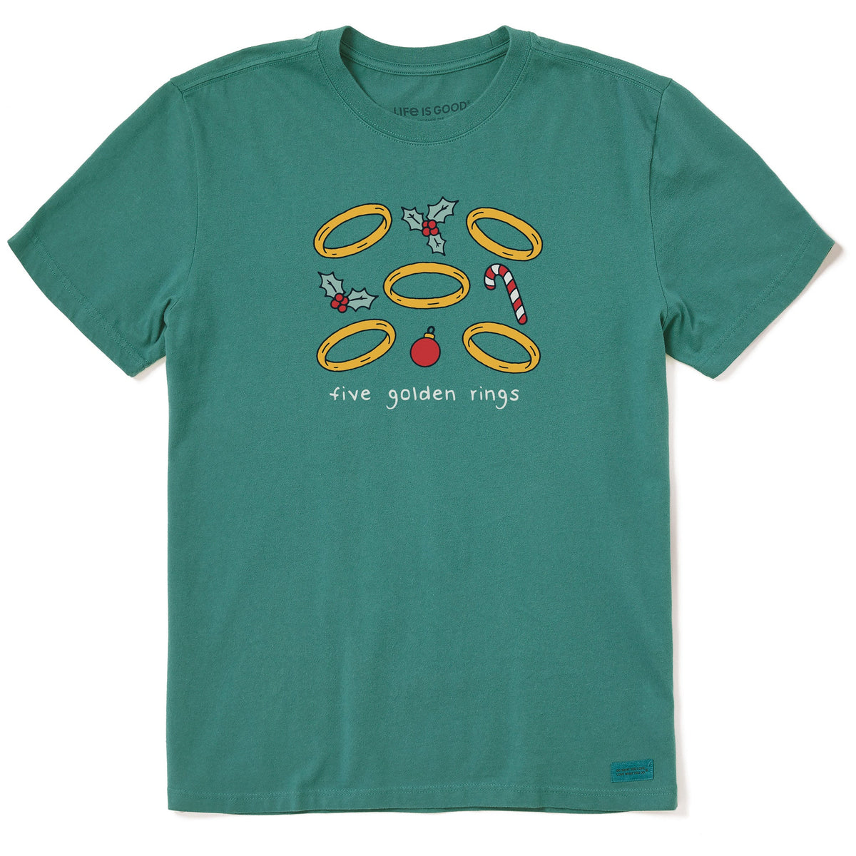 Men's Five Golden Rings Short Sleeve Crusher Tee product image 1