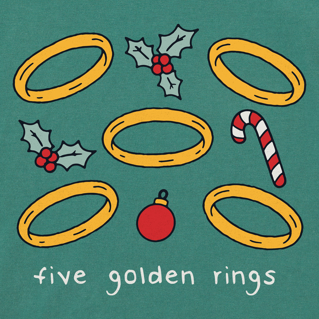 Men's Five Golden Rings Short Sleeve Crusher Tee product image 2