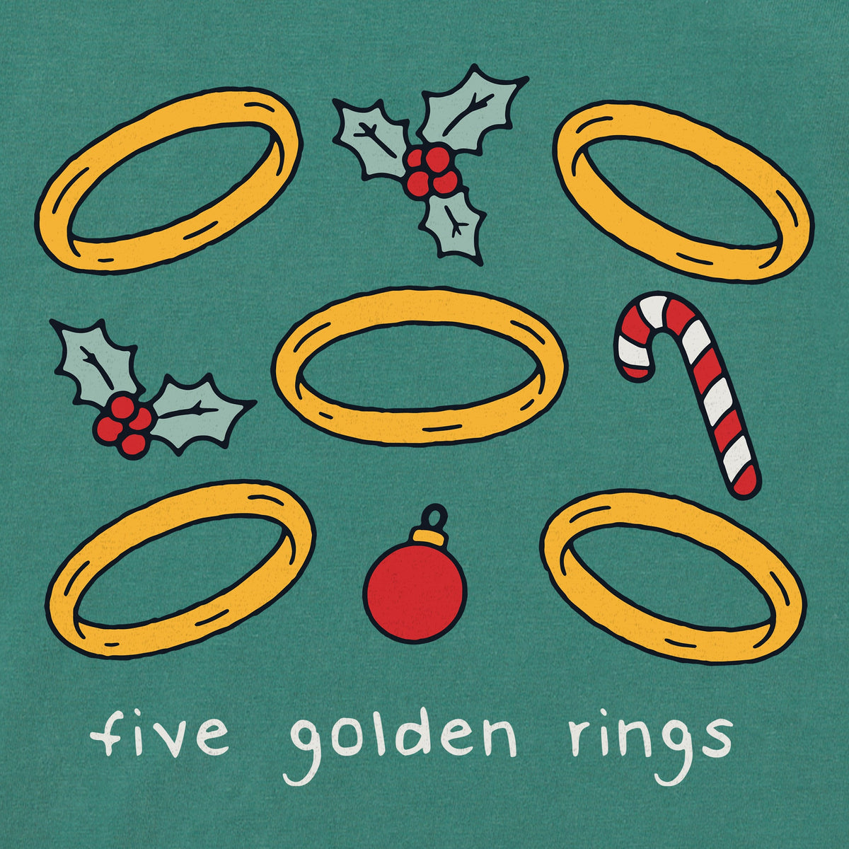 Men's Five Golden Rings Short Sleeve Crusher Tee product image 2