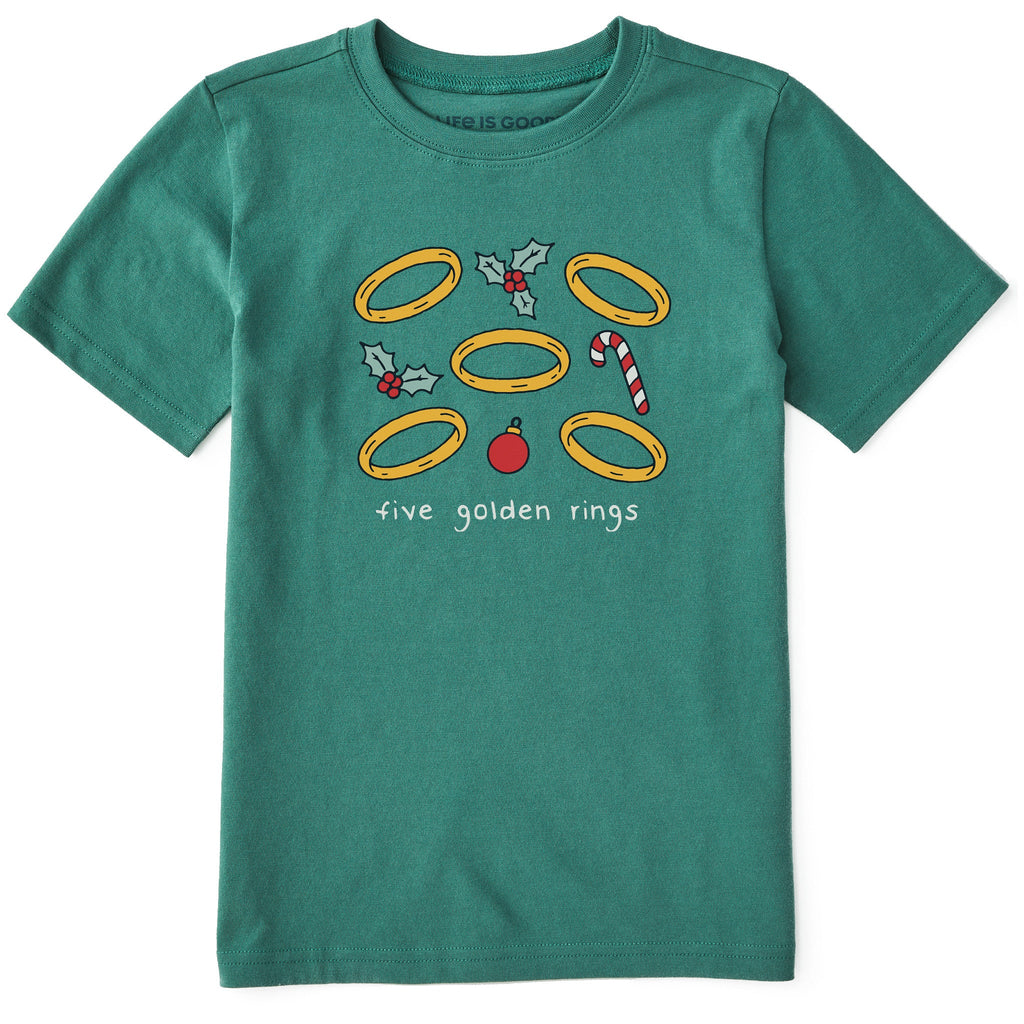 Kids Five Golden Rings Short Sleeve Crusher Tee product image 1