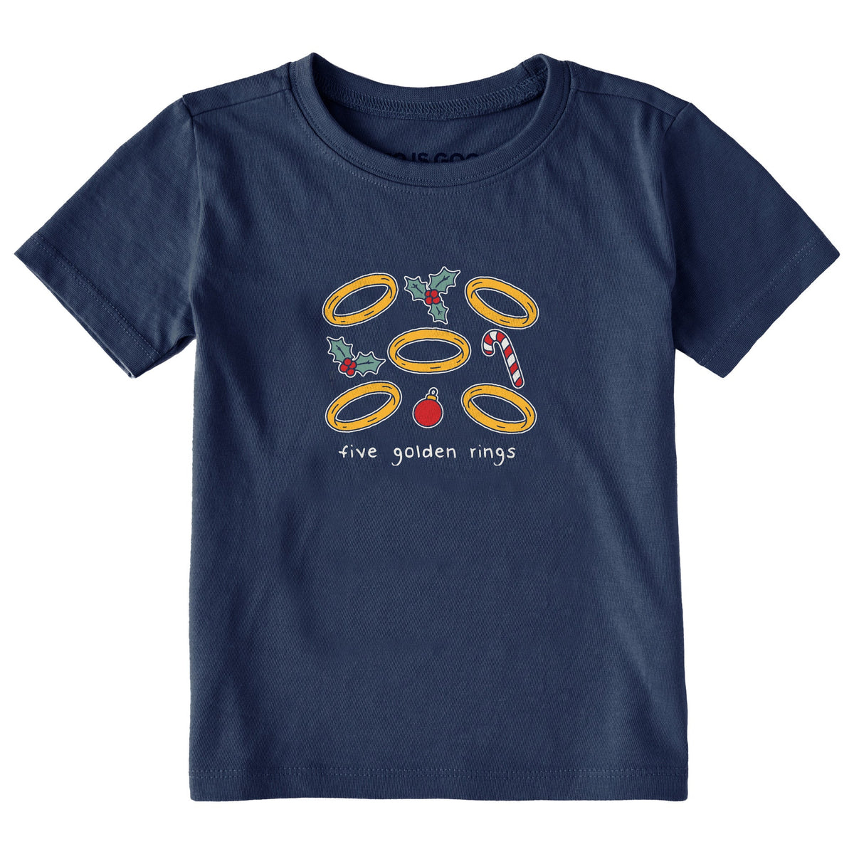 Toddler Five Golden Rings Short Sleeve Crusher Tee product image 1