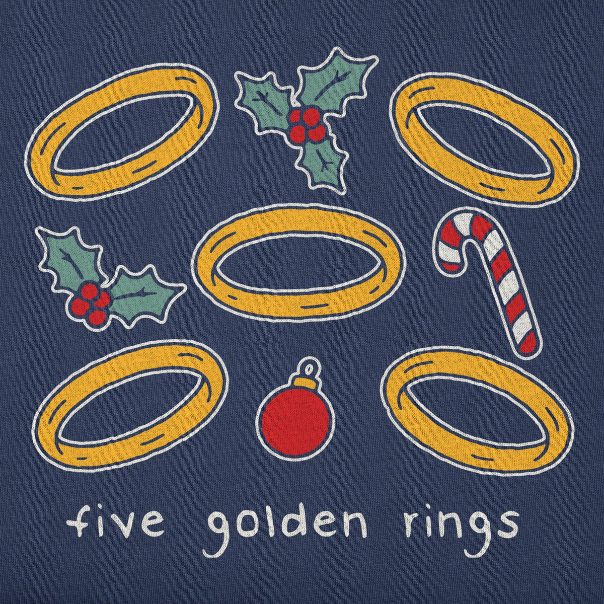 Toddler Five Golden Rings Short Sleeve Crusher Tee product image 2