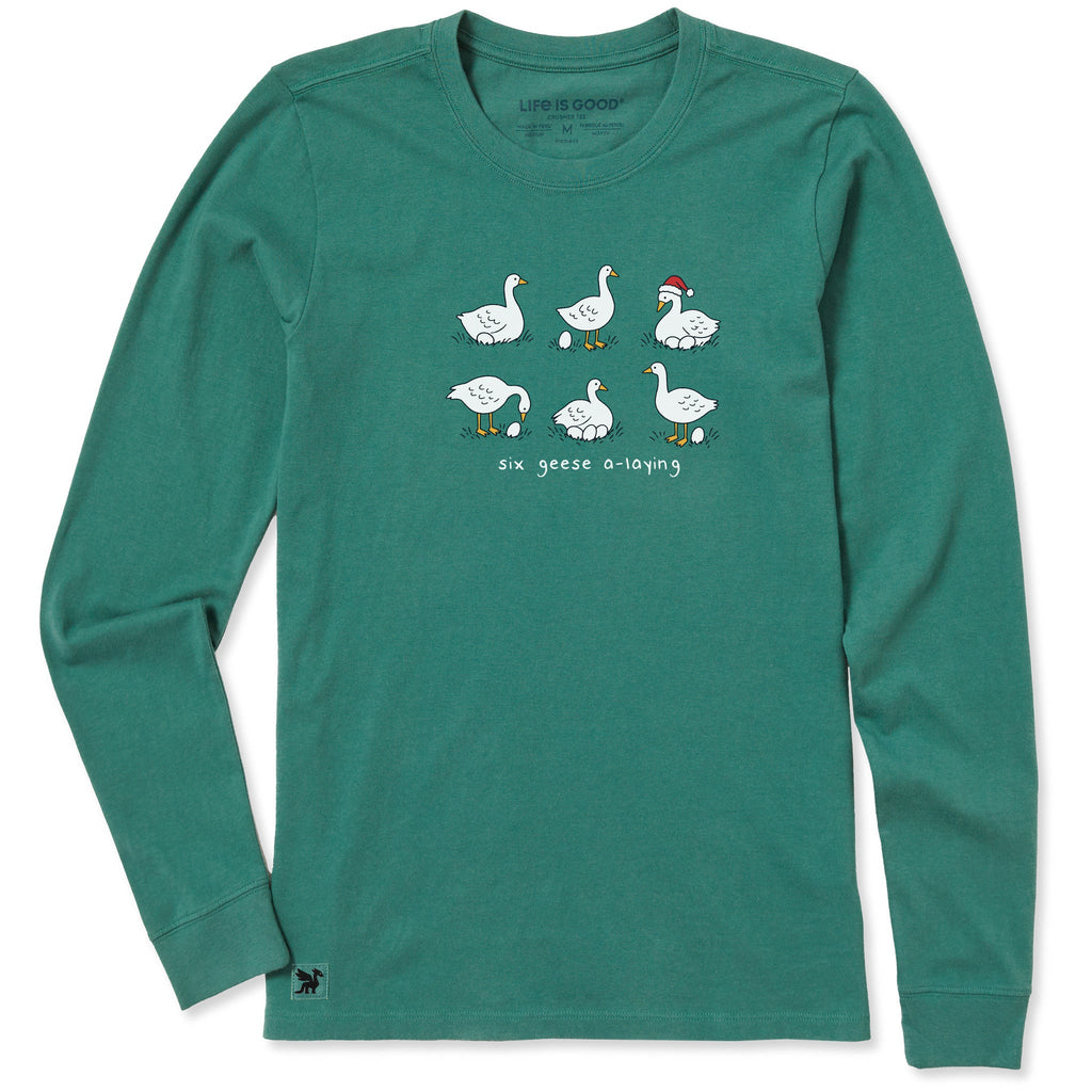 Women's Six Geese Long Sleeve Crusher Tee